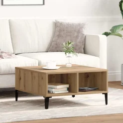 vidaXL Salontafel Artisan Eiken 60 x 60 x 30 cm