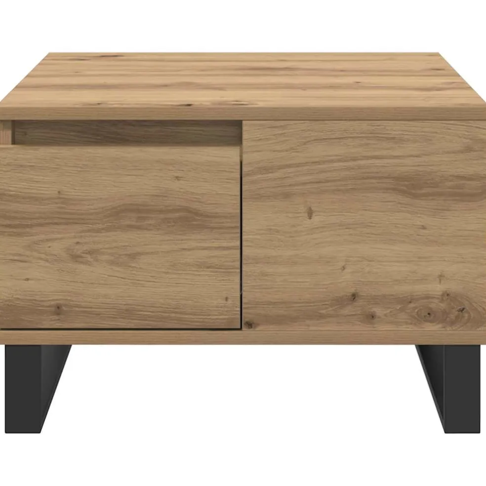 vidaXL Salontafel Artisan Eiken 55 x 55 x 36,5 cm Bewerkt hout