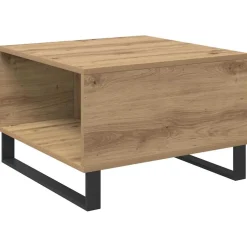 vidaXL Salontafel Artisan Eiken 55 x 55 x 36,5 cm Bewerkt hout