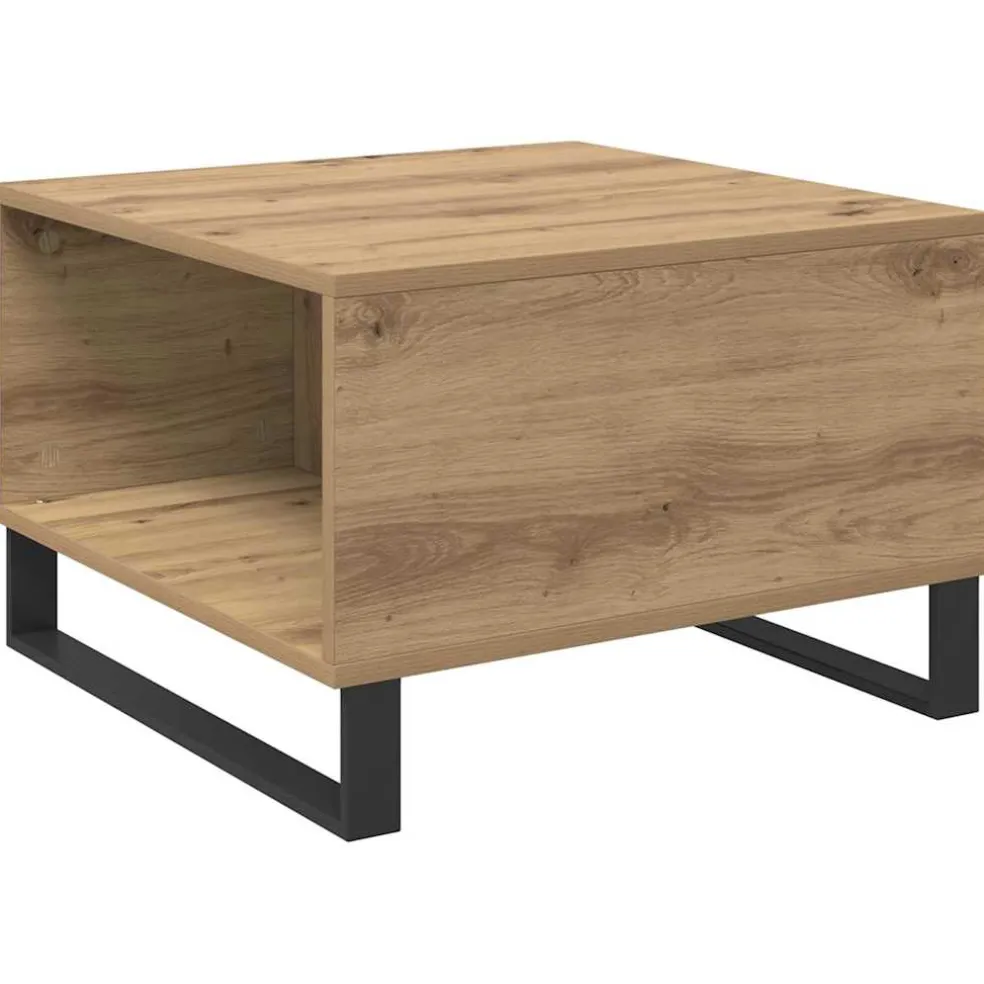 vidaXL Salontafel Artisan Eiken 55 x 55 x 36,5 cm Bewerkt hout