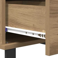 vidaXL Salontafel Artisan Eiken 55 x 55 x 36,5 cm Bewerkt hout