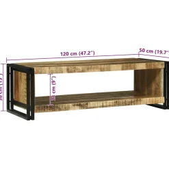 vidaXL Salontafel Bruin 120 x 50 x 38 cm Massief Mango Hout