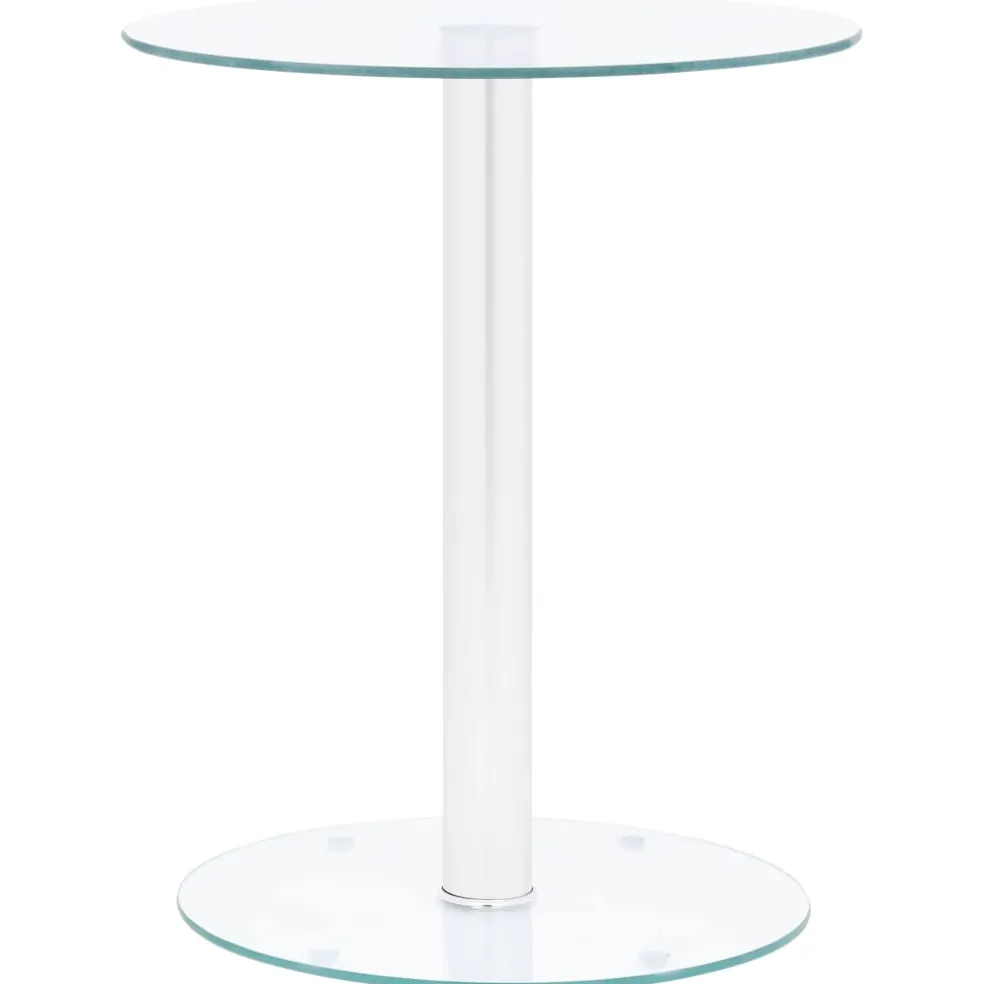 vidaXL Salontafel 40 cm gehard glas transparant