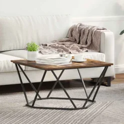 vidaXL Salontafel Gerookt eiken 80 x 80 x 45 cm