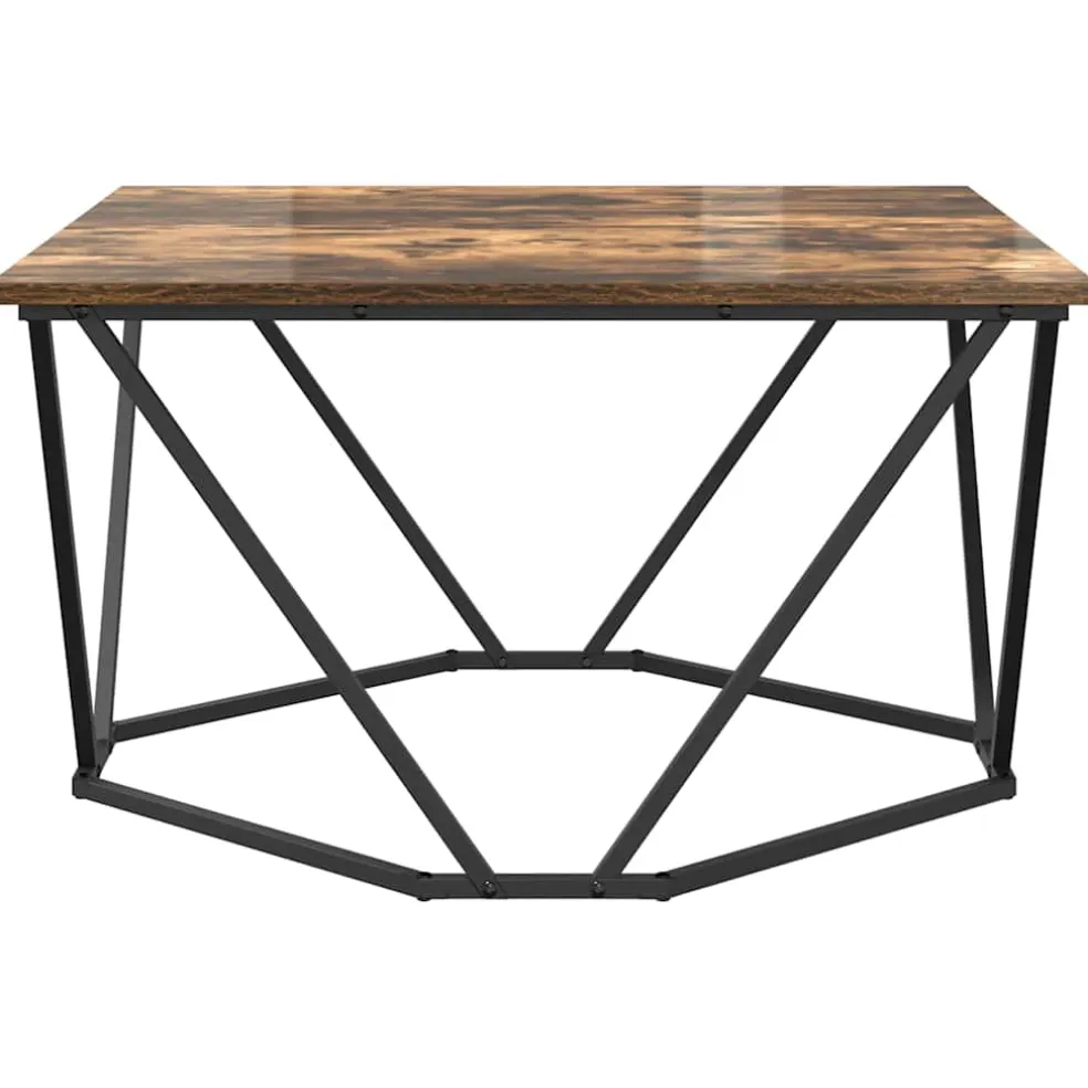 vidaXL Salontafel Gerookt eiken 80 x 80 x 45 cm
