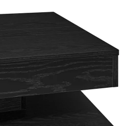 vidaXL Salontafel 360 graden draaibaar 70x70x34,5 cm zwart