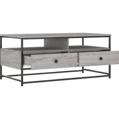 vidaXL Salontafel Grijs Sonoma 100 x 51 x 45 cm Bewerkt hout