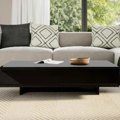 vidaXL Salontafel hoogglans zwart