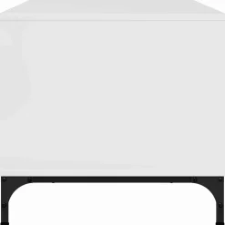 vidaXL Salontafel Hoogglans wit 90 x 49 x 46 cm Bewerkt hout
