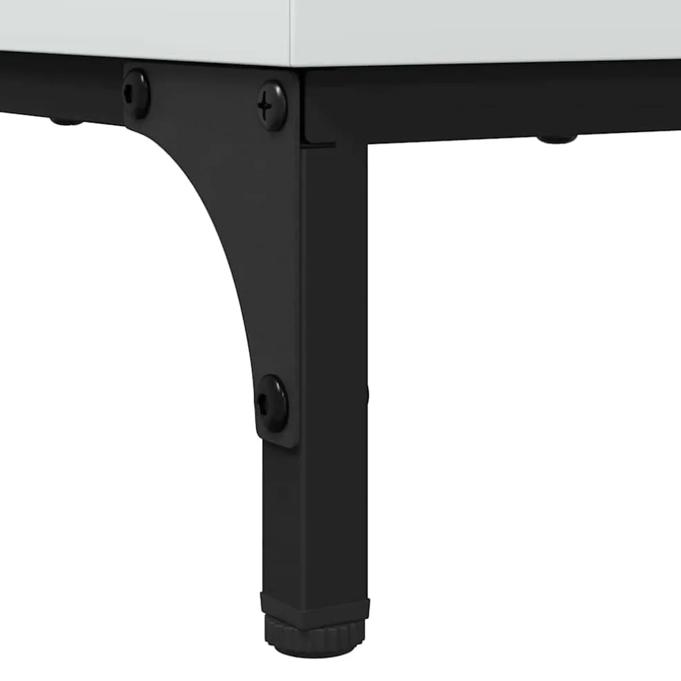 vidaXL Salontafel Hoogglans wit 90 x 49 x 46 cm Bewerkt hout