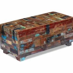 vidaXL Salontafel kist 80x40x35 cm massief gerecycled hout