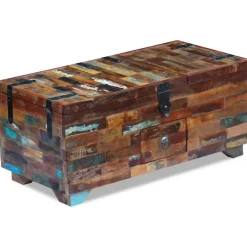 vidaXL Salontafel kist 80x40x35 cm massief gerecycled hout