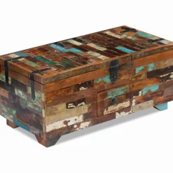 vidaXL Salontafel kist 80x40x35 cm massief gerecycled hout