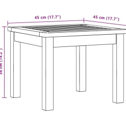 vidaXL Salontafel Licht acacia 45 x 45 x 36 cm Massief Acaciahout