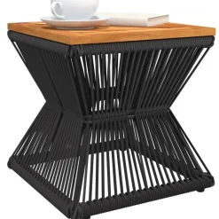 vidaXL Salontafel met draad 38x38x38 cm massief acaciahout