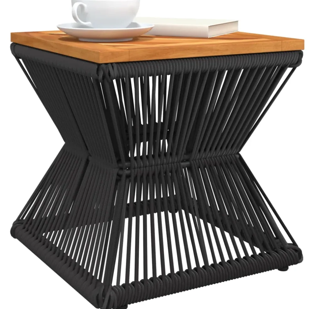 vidaXL Salontafel met draad 38x38x38 cm massief acaciahout