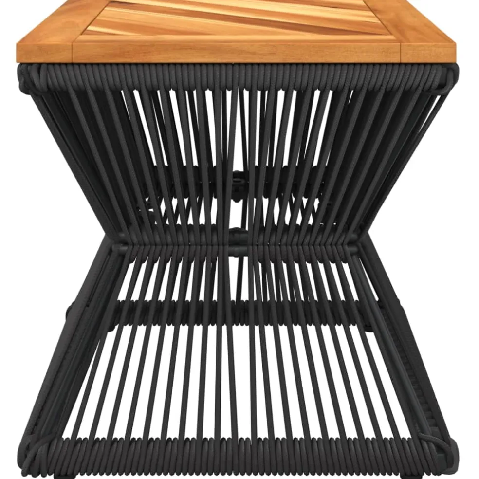 vidaXL Salontafel met draad 38x38x38 cm massief acaciahout