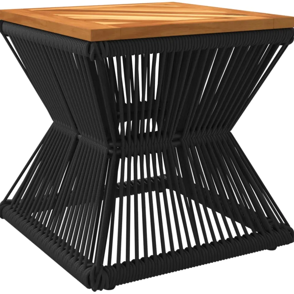 vidaXL Salontafel met draad 38x38x38 cm massief acaciahout