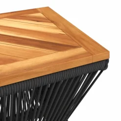 vidaXL Salontafel met draad 38x38x38 cm massief acaciahout