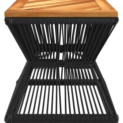 vidaXL Salontafel met draad 38x38x38 cm massief acaciahout