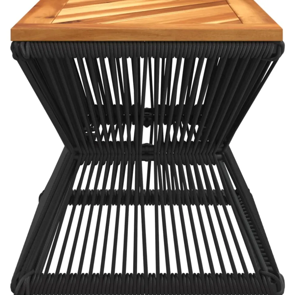 vidaXL Salontafel met draad 38x38x38 cm massief acaciahout