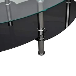 vidaXL Salontafel met exclusief ontwerp zwart