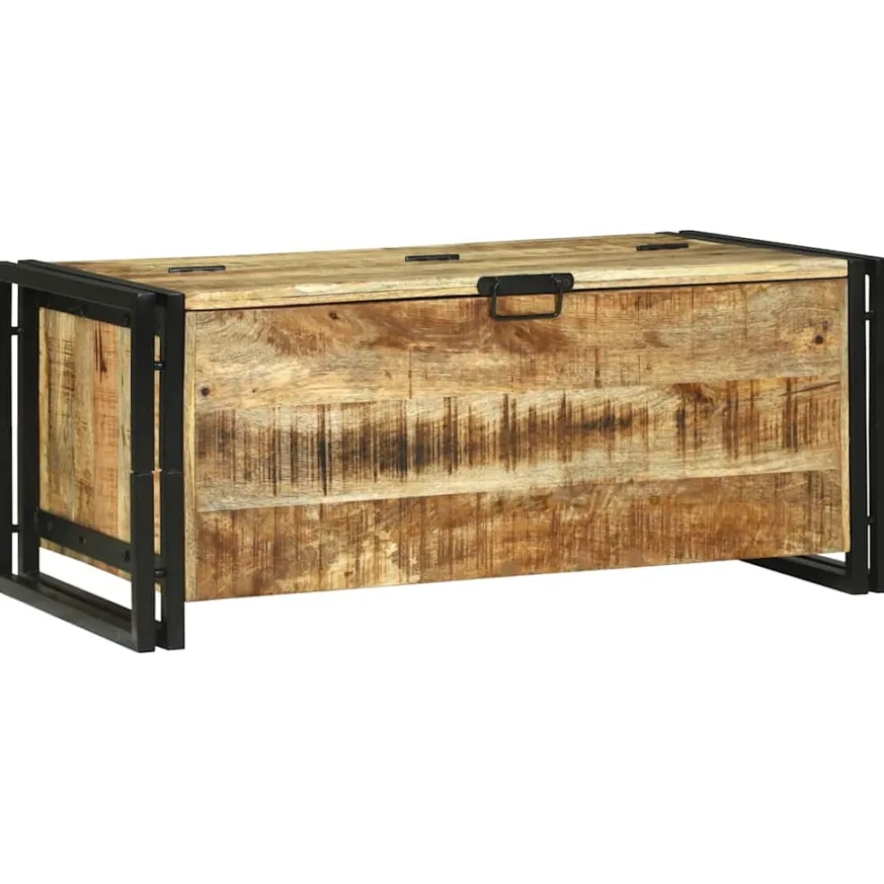 vidaXL Salontafel met lade Bruin 90 x 50 x 38 cm Massief Mango Hout
