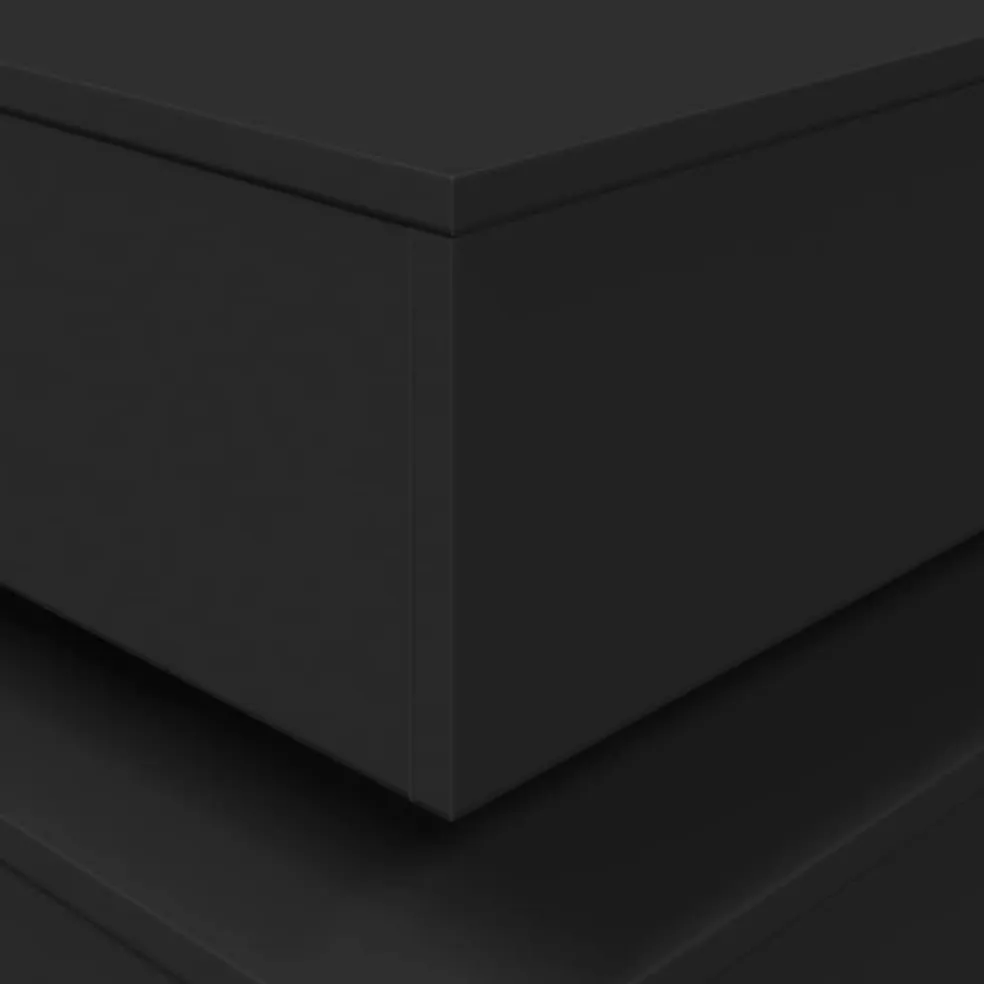 vidaXL Salontafel met LED-verlichting 50x50x40 cm zwart