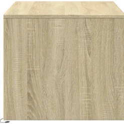 vidaXL Salontafel met LED-verlichting bewerkt hout sonoma eikenkleurig
