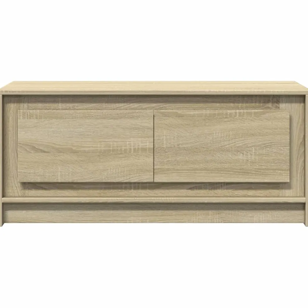 vidaXL Salontafel met LED-verlichting bewerkt hout sonoma eikenkleurig