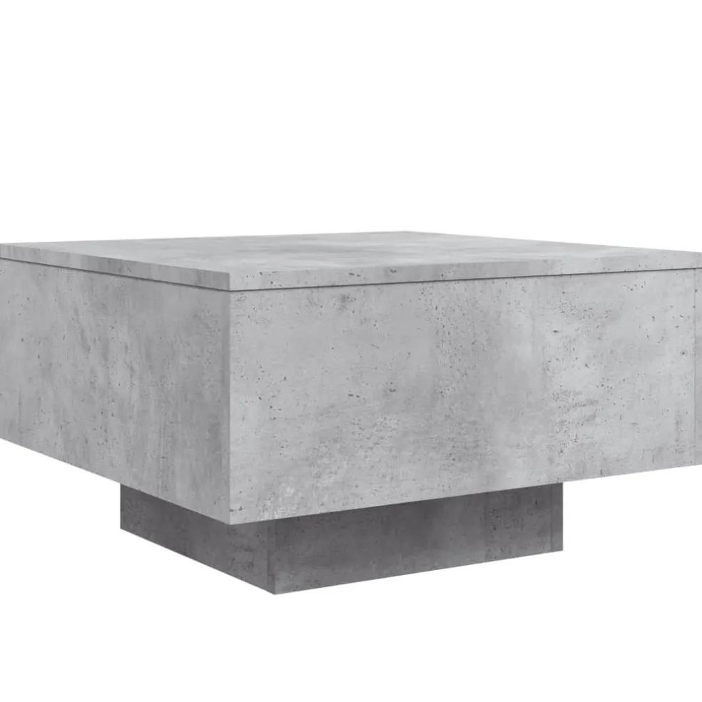 vidaXL Salontafel met LED-verlichting 55x55x31 cm betongrijs