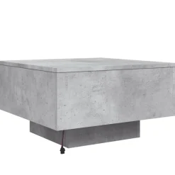 vidaXL Salontafel met LED-verlichting 55x55x31 cm betongrijs