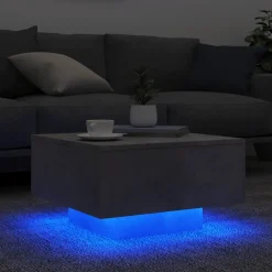 vidaXL Salontafel met LED-verlichting 55x55x31 cm betongrijs