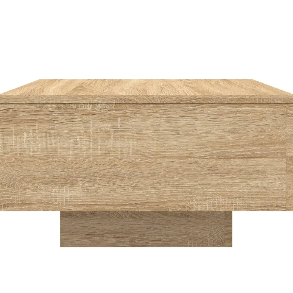 vidaXL Salontafel met LED-verlichting 55x55x31 cm sonoma eikenkleurig