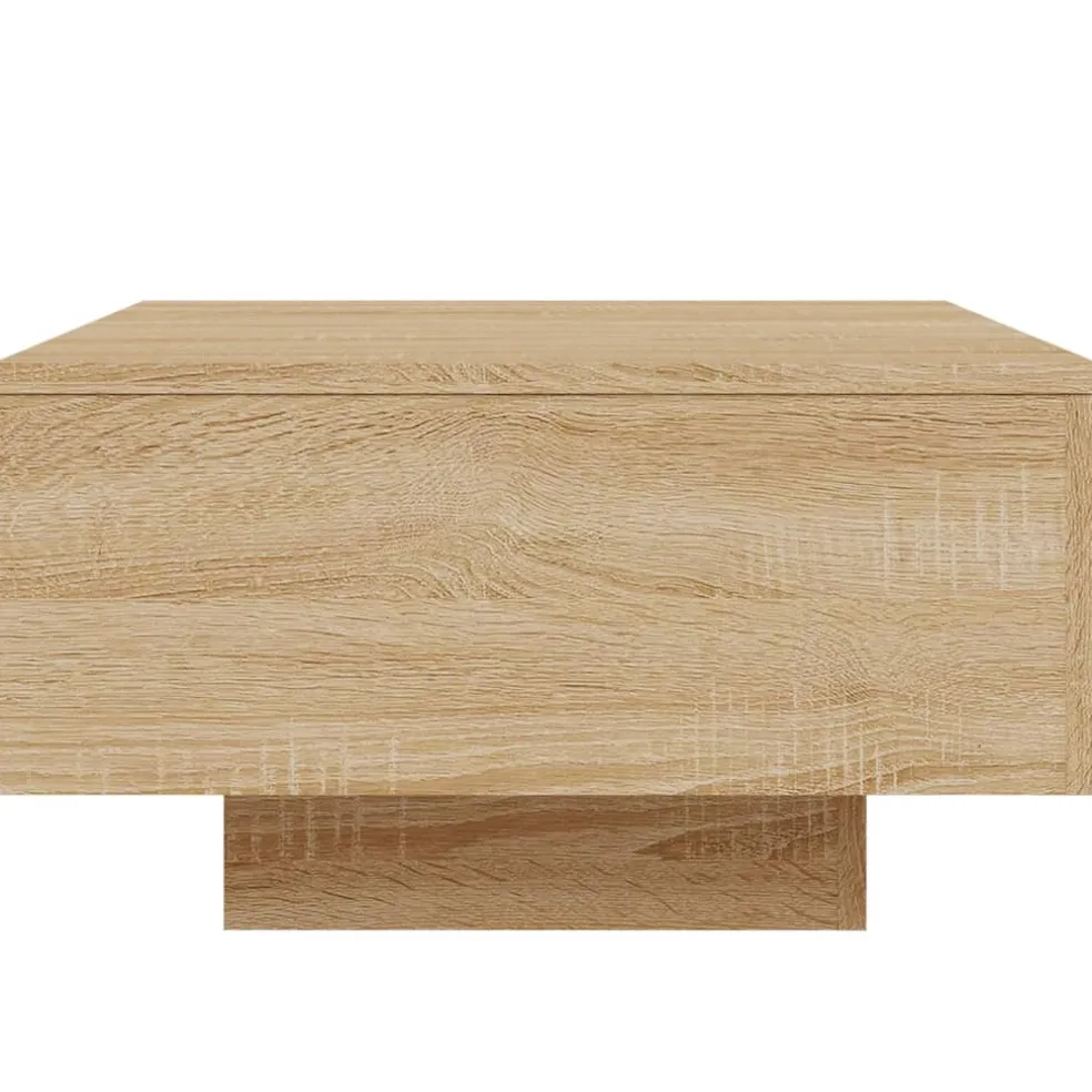 vidaXL Salontafel met LED-verlichting 55x55x31 cm sonoma eikenkleurig