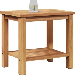 vidaXL Salontafel met opslag Bruin 50 x 35 x 45 cm Massief Teakhout