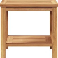 vidaXL Salontafel met opslag Bruin 50 x 35 x 45 cm Massief Teakhout