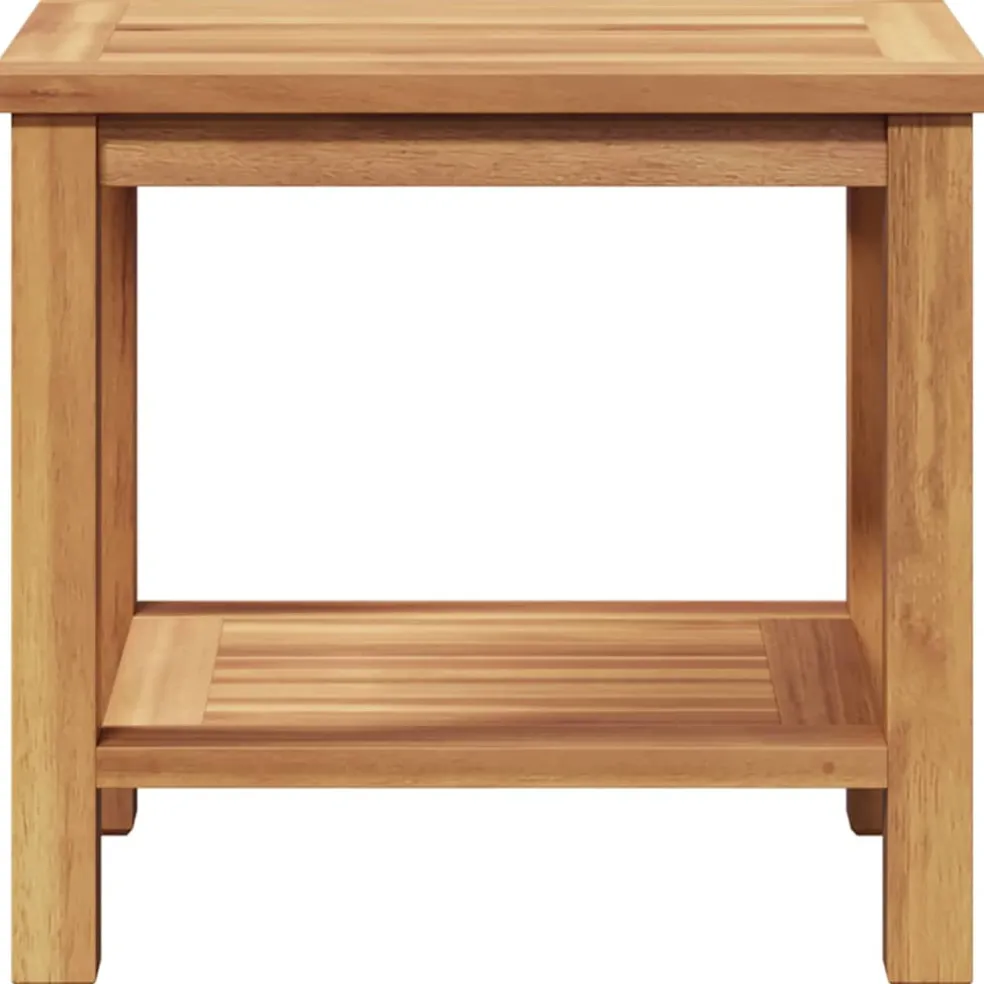 vidaXL Salontafel met opslag Bruin 50 x 35 x 45 cm Massief Teakhout