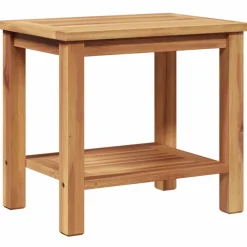 vidaXL Salontafel met opslag Bruin 50 x 35 x 45 cm Massief Teakhout
