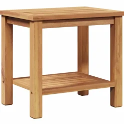vidaXL Salontafel met opslag Bruin 50 x 35 x 45 cm Massief Teakhout