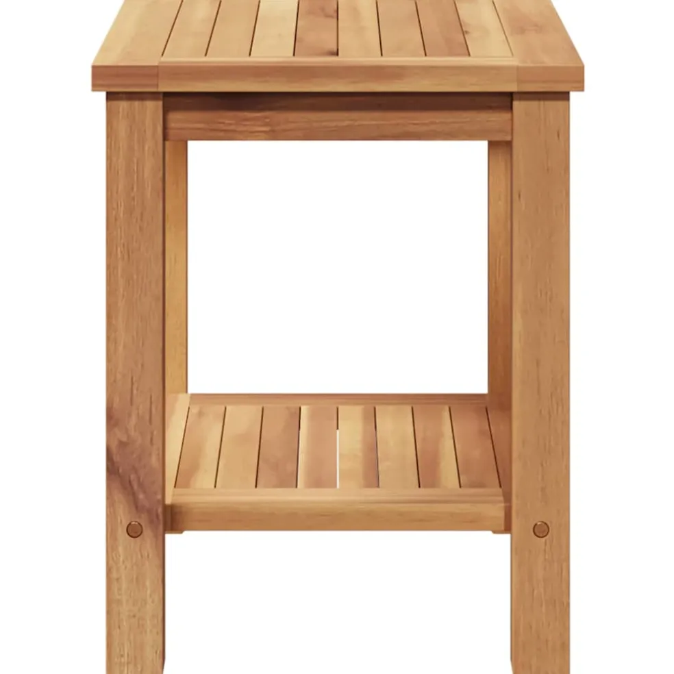 vidaXL Salontafel met opslag Bruin 50 x 35 x 45 cm Massief Teakhout