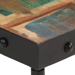 vidaXL Salontafel met wieltjes 100x55x26 cm massief gerecycled hout