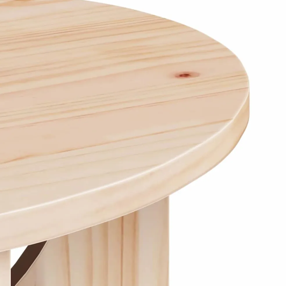 vidaXL Salontafel Naturel 50 x 50 x 35 cm Massief grenenhout