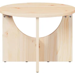 vidaXL Salontafel Naturel 50 x 50 x 35 cm Massief grenenhout