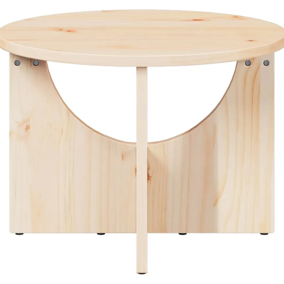 vidaXL Salontafel Naturel 50 x 50 x 35 cm Massief grenenhout