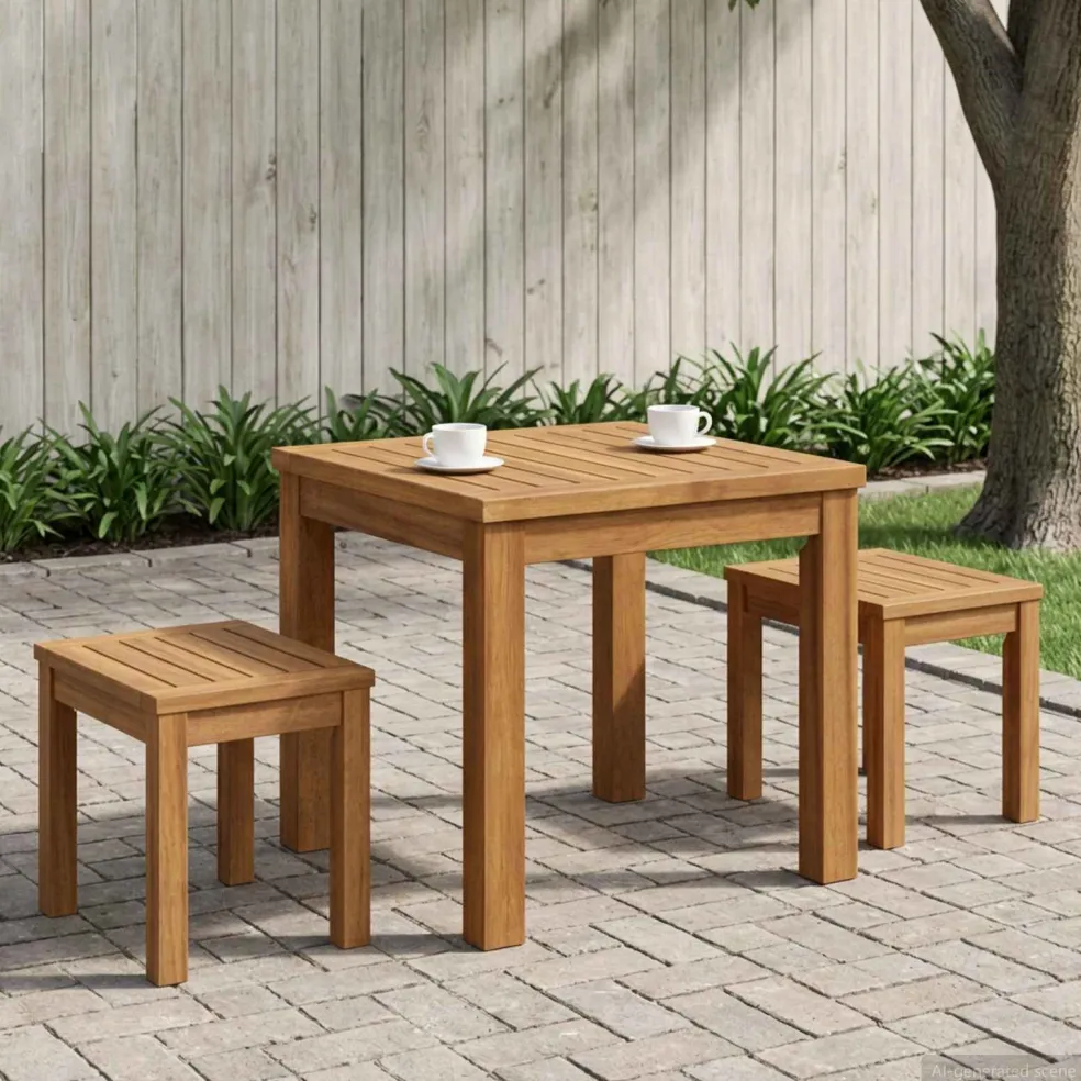 vidaXL Salontafel Naturel 40 x 40,5 x 36 cm Massief Acaciahout