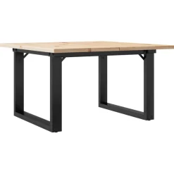 vidaXL Salontafel O-frame 70x70x40 cm massief grenenhout en staal