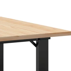vidaXL Salontafel O-frame 70x70x40 cm massief grenenhout en staal