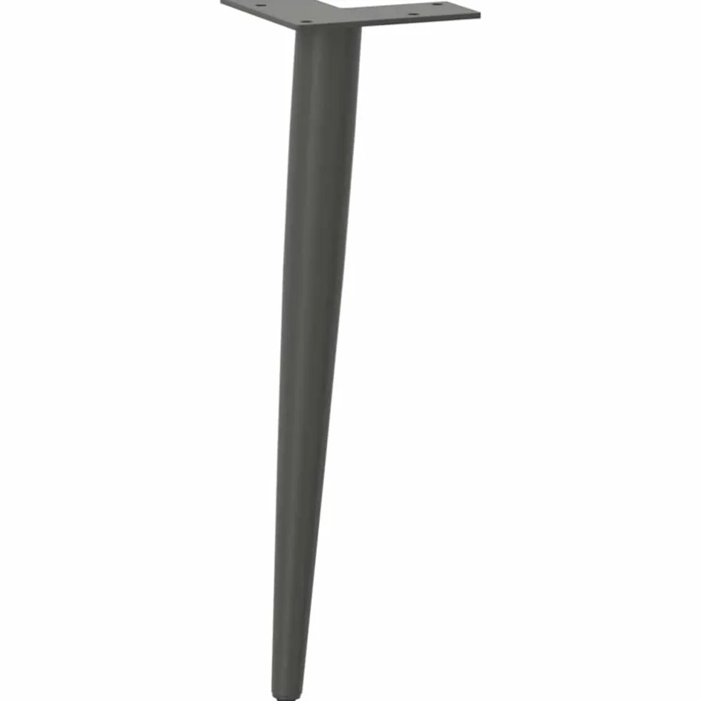 vidaXL Salontafelpoten conische vorm 4 st 30-31 cm staal antraciet