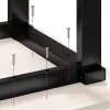 vidaXL Salontafelpoten O-frame 70x30x43 cm staal